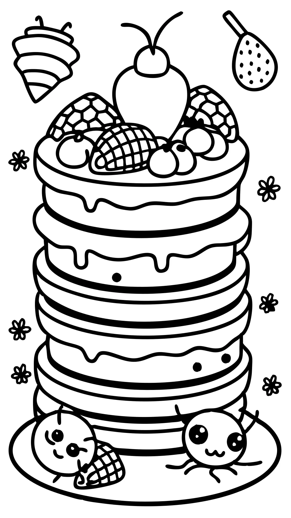 coloring pages pancakes